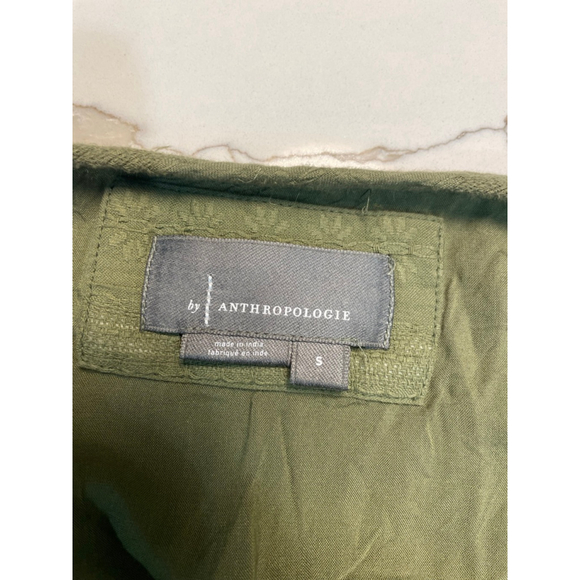 Anthropologie Textured Cotton Embroidered Maxi Dress S Prairie Cottage Fairy - Picture 6 of 11